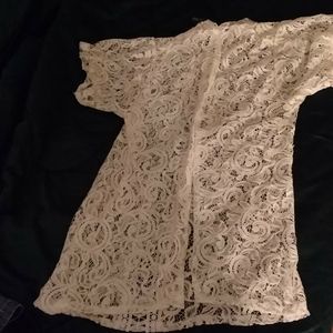 Lace cover up blouse